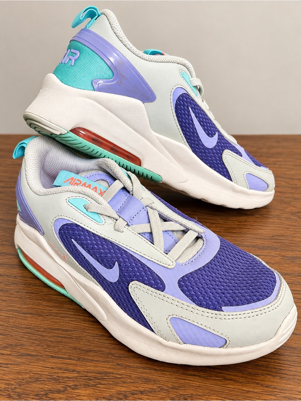 Nike Air Max Bolt GS Purple Mint Aqua Sneakers Youth Size 3Y